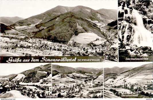 Grusse aus dem Simonswaldertal - Simonswald - Obersimonswald - old postcard - Germany - unused - JH Postcards