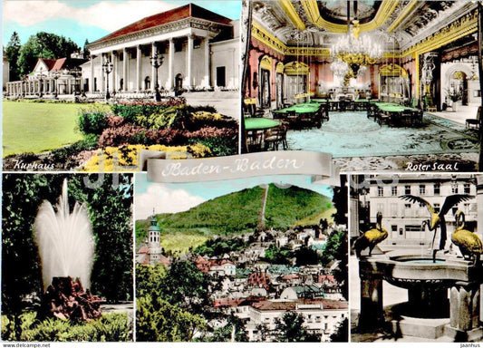Baden Baden - Kurhaus - Roter Saal - multiview - 132 - 1966 - Germany - used