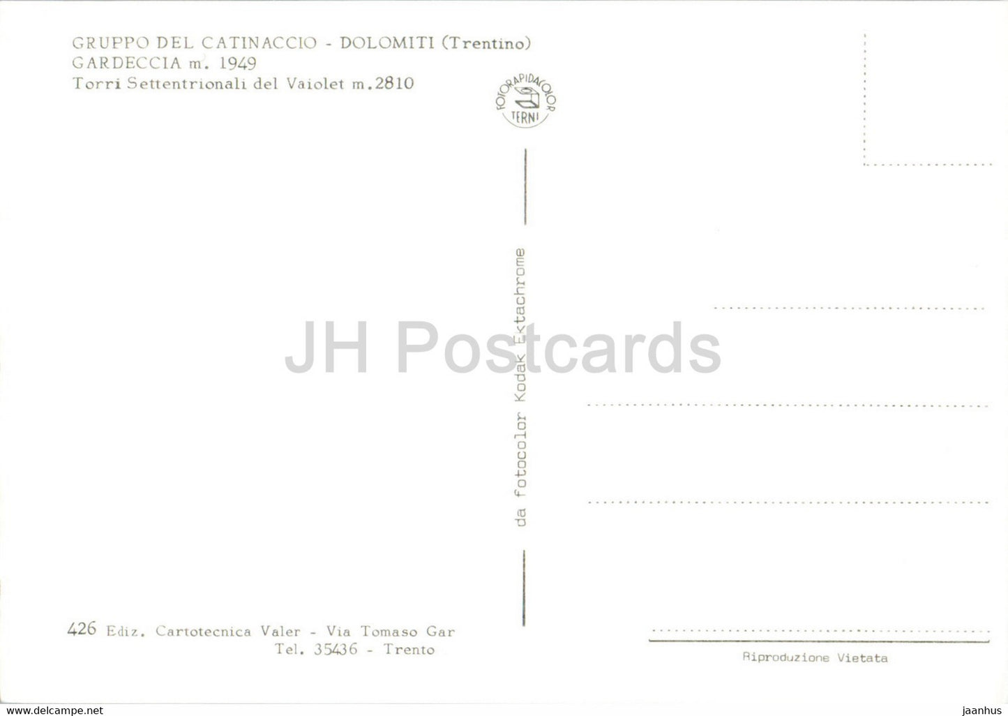 Gruppo del Catinaccio - Dolomiti - Gardeccia - Torri Settentrionali del Vaiolet - Italy - unused