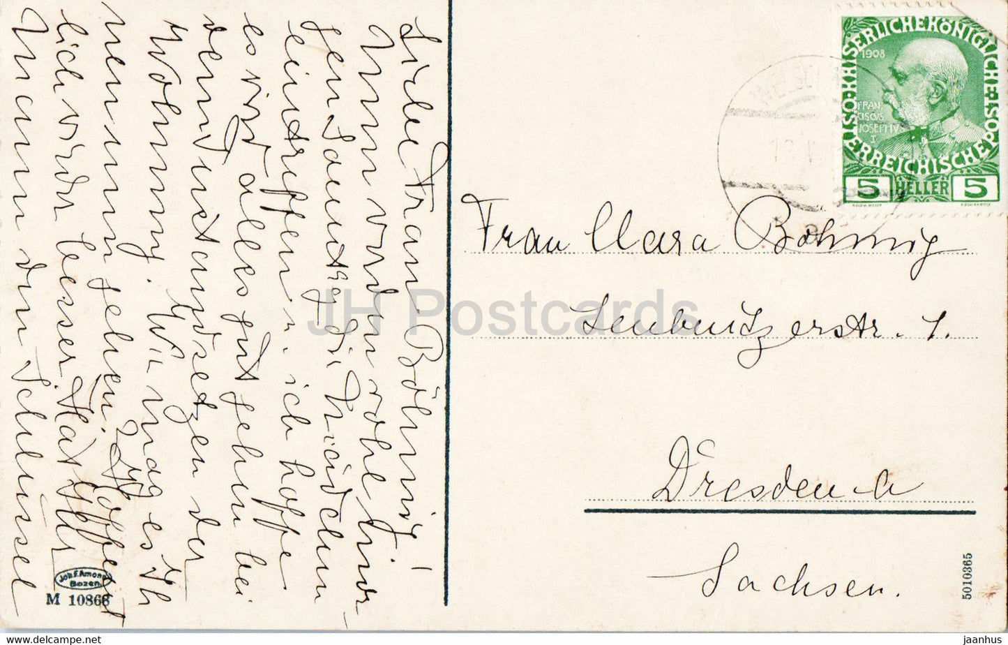 Der Rosengarten 2981 m in den Dolomiten - Tirol - 5010365 - old postcard - Italy - used