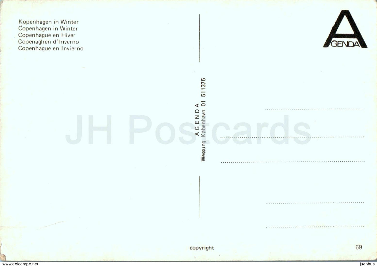 Copenhague - Kobenhavn - Copenhague en hiver - Petite Sirène - église - multiview - 69 - Danemark - inutilisé 