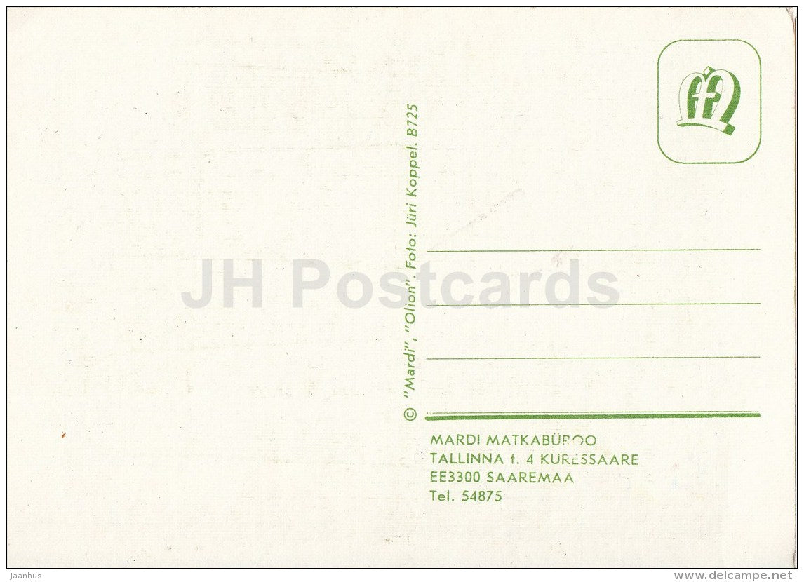 windmill - folk dance - village - Saaremaa - 1990s - Estonia - unused - JH Postcards