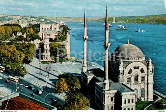 Istanbul - The Mosque of Dolmabahce and the Bosphorus - Turkey - used - JH Postcards