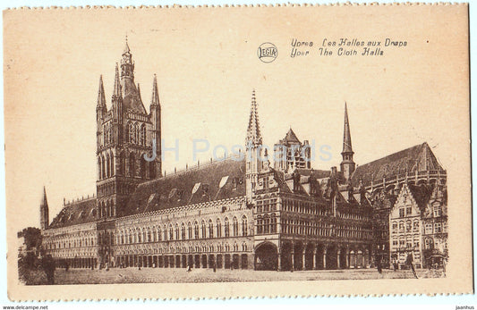 Ypres - Yper - Ieper - Les Halles aux Draps - The Cloth Halls - old postcard - Belgium - unused - JH Postcards