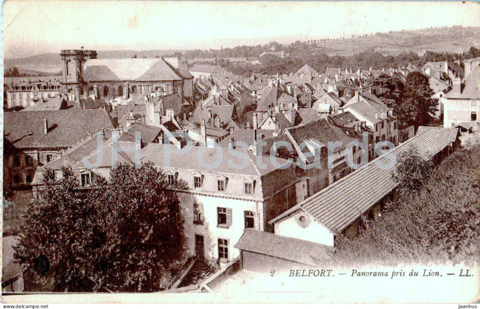 Belfort - Panorama pris du Lion - 2 - old postcard - 1917 - France - used - JH Postcards