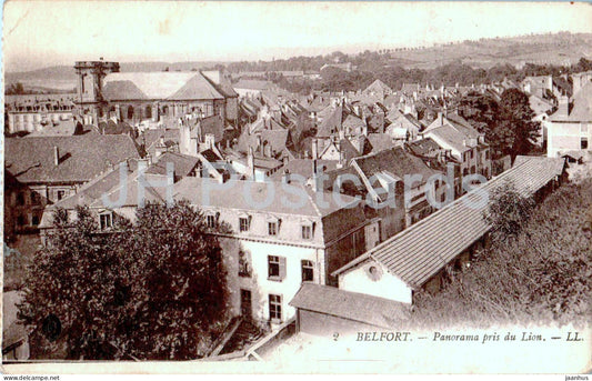Belfort - Panorama pris du Lion - 2 - old postcard - 1917 - France - used - JH Postcards