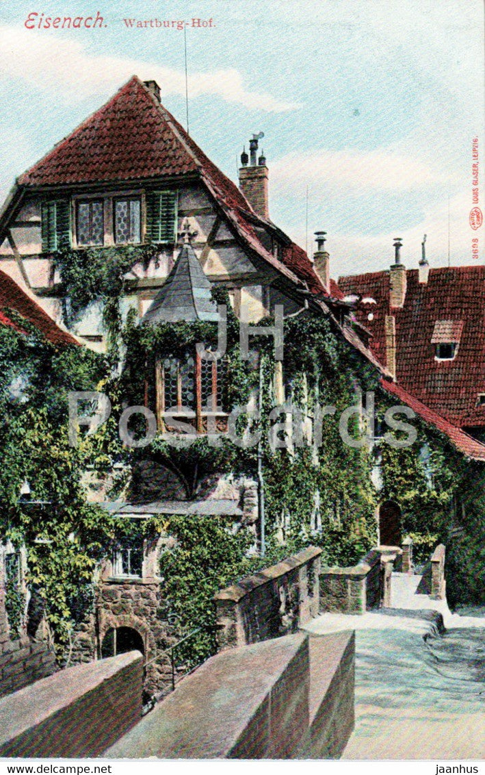 Eisenach - Wartburg Hof - old postcard - Germany - unused - JH Postcards