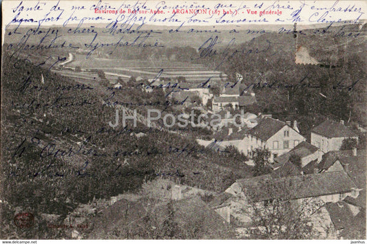 Environs de Bar sur Aube - Argancon - Vue Generale - old postcard - 1920 - France - used - JH Postcards