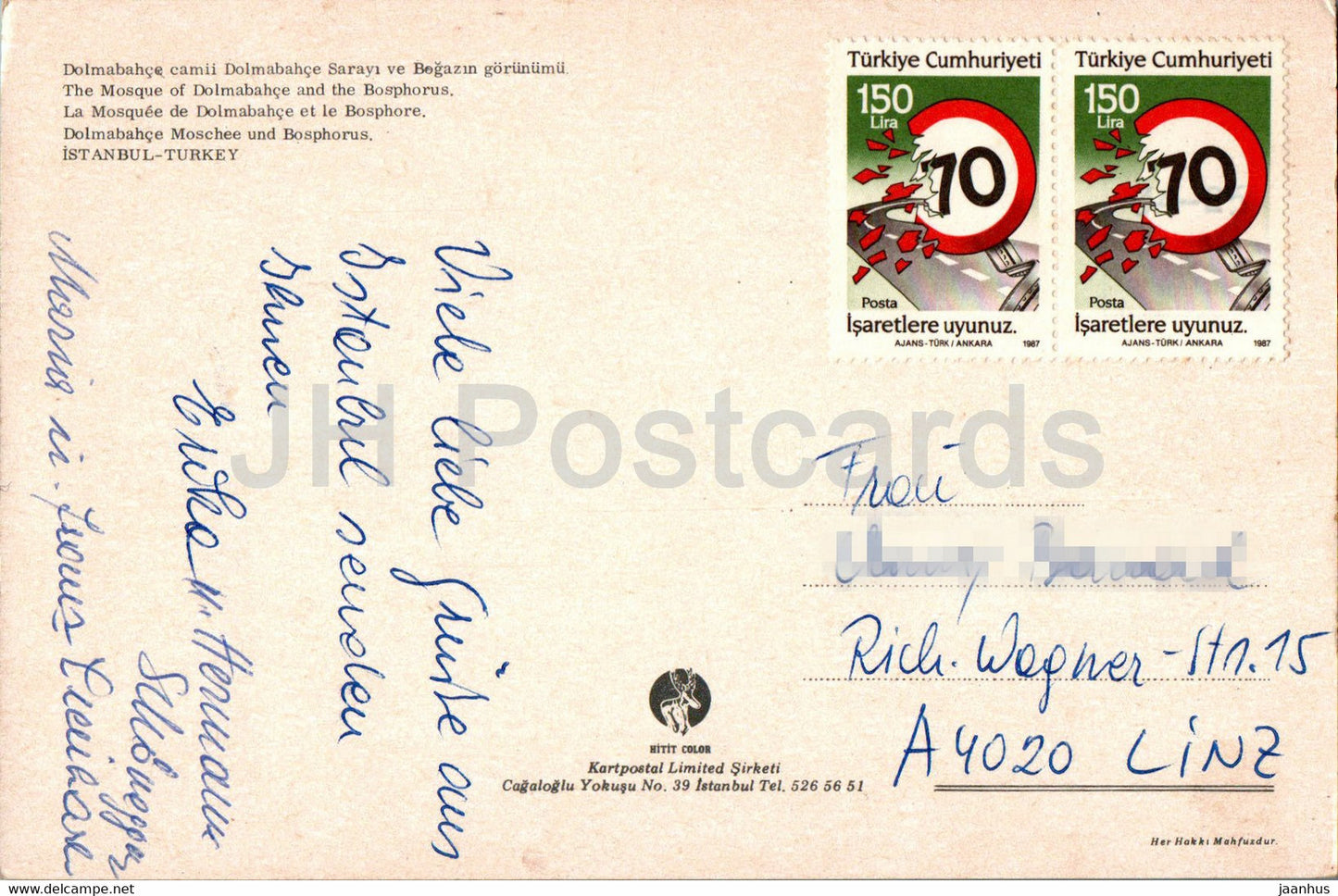 Istanbul - The Mosque of Dolmabahce and the Bosphorus - Turkey - used