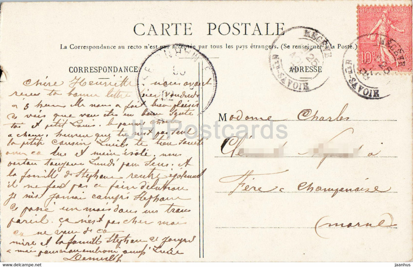 Megève et Mont Blanc - 2 - carte postale ancienne - France - occasion