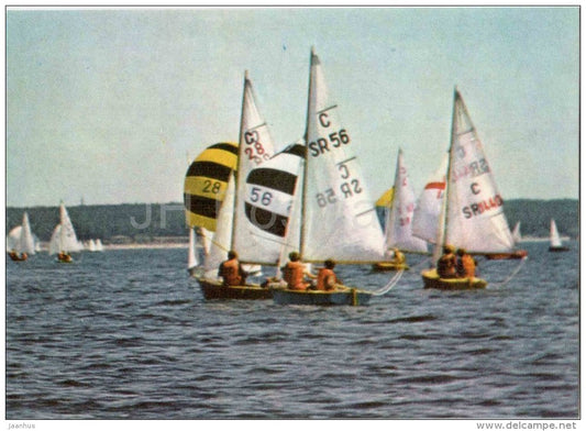 international Cadet class - dinghy - sailing boat - racing - sport - 1978 - Estonia USSR - unused - JH Postcards
