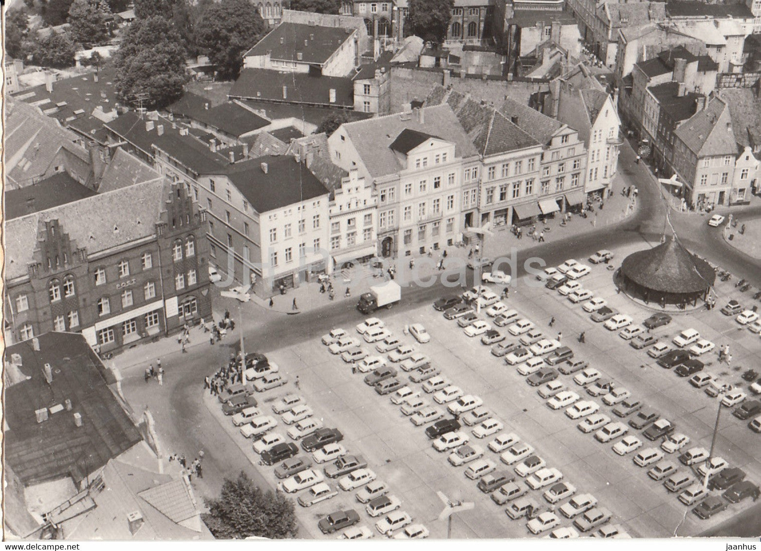 Stralsund - Blick von der St Marienkirche auf den Leninplatz - 1985 - Germany DDR - used - JH Postcards