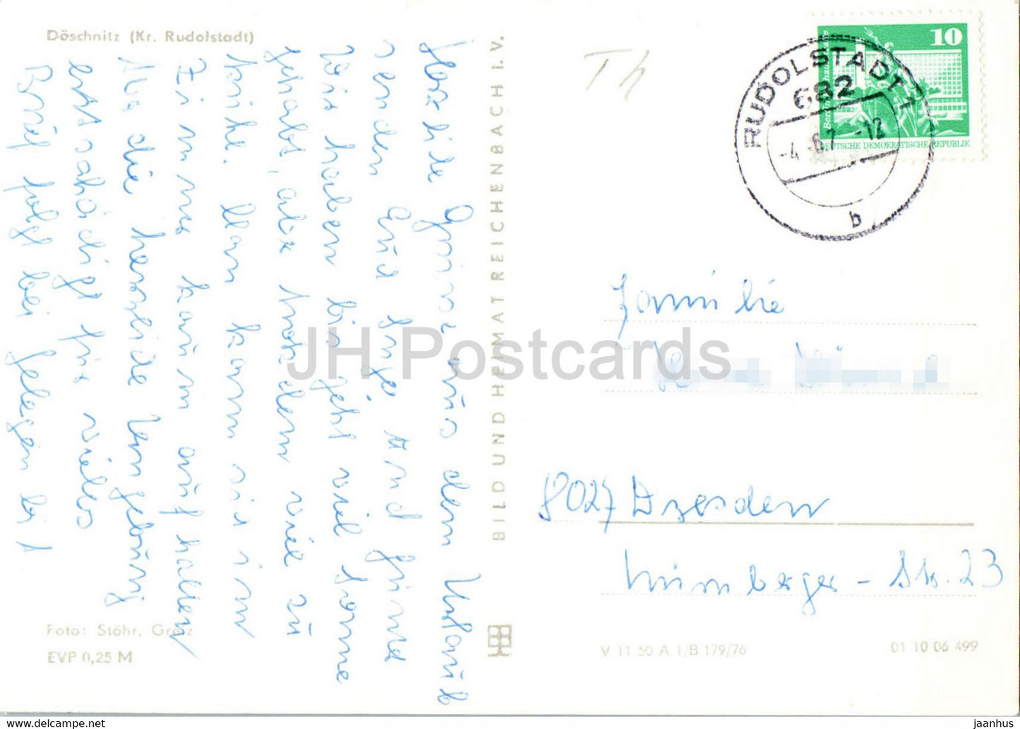 Doschnitz - Kr Rudolstadt - old postcard - 1967 - Germany DDR - used