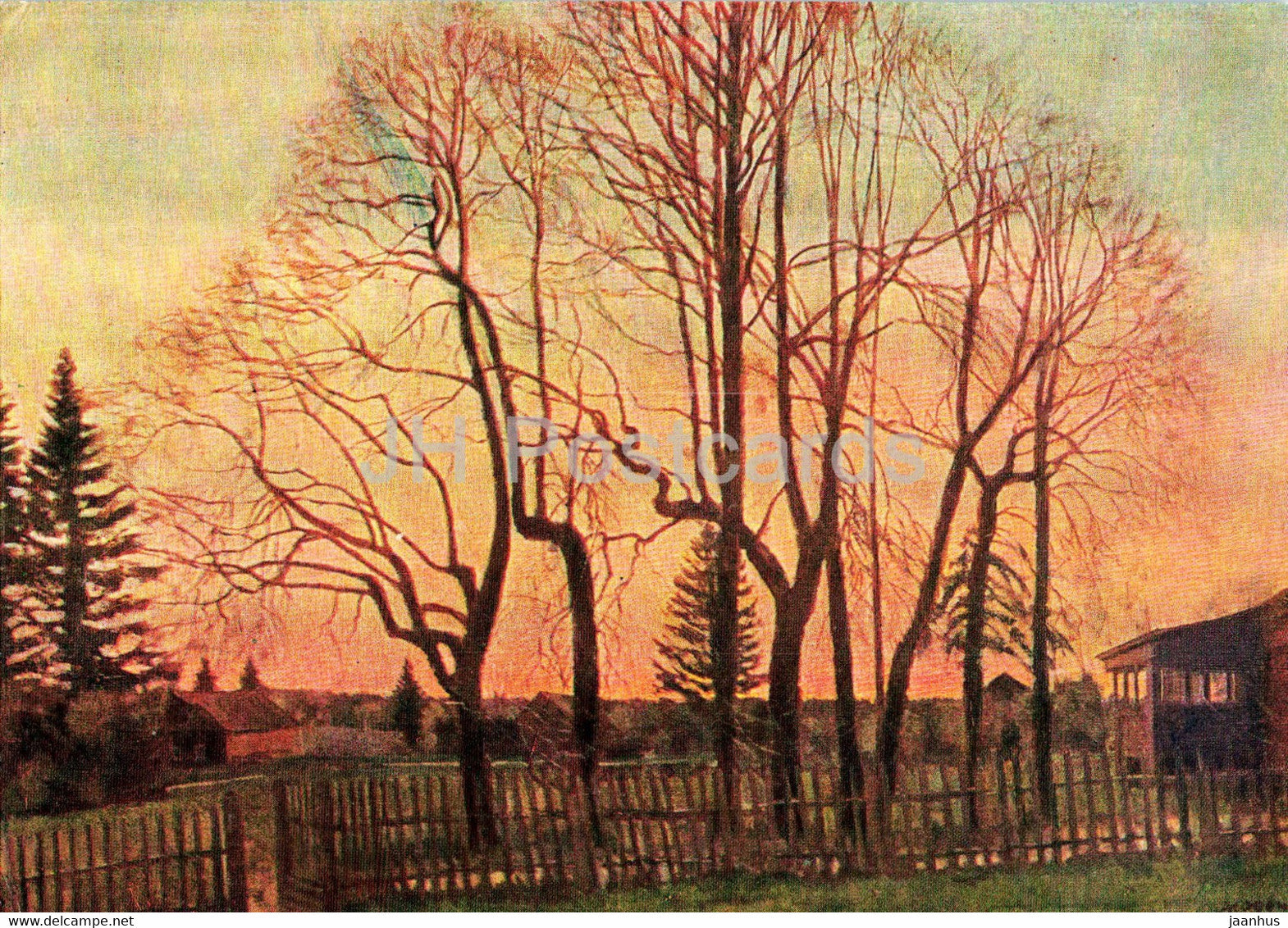 painting by K. Yuon - Beginning of the Spring - Russian Art - 1963 - Russia USSR - unused - JH Postcards