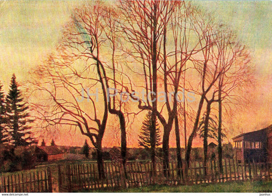 painting by K. Yuon - Beginning of the Spring - Russian Art - 1963 - Russia USSR - unused - JH Postcards