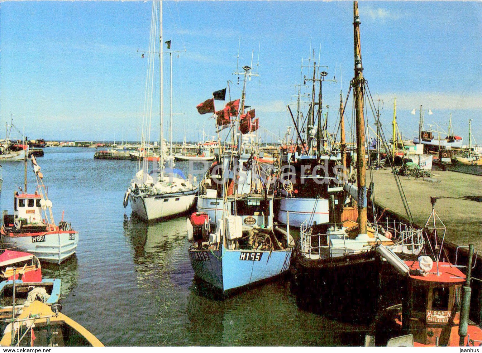 Gilleleje Port - boat - ship - Denmark - unused - JH Postcards