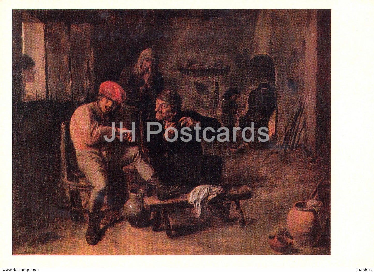 painting by Adriaen Brouwer - Scene in the Pub - Flemish art - 1972 - Russia USSR - unused - JH Postcards
