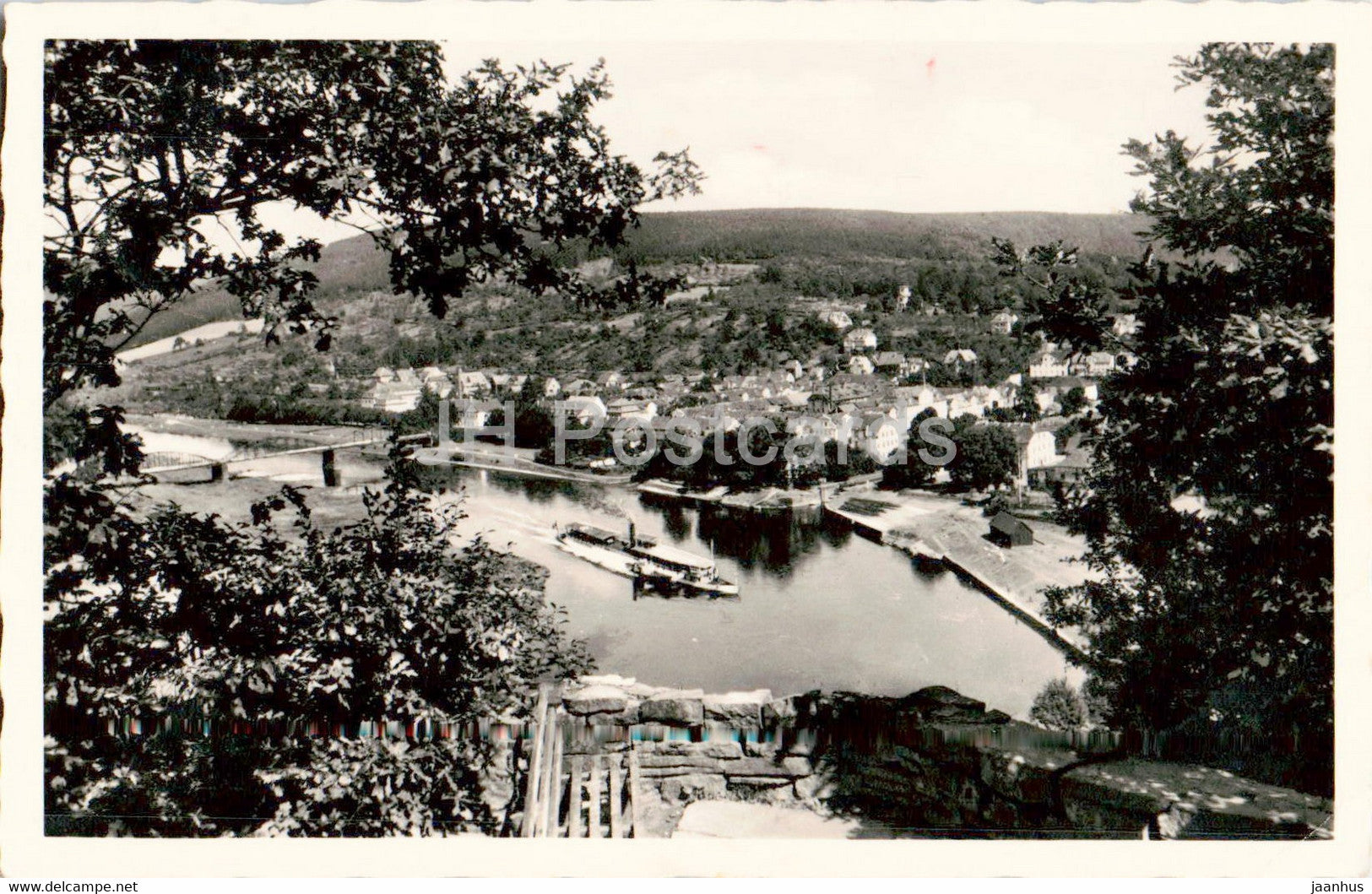 Solbad Karlshafen - Blick von der Dreichmannsgrotte - 1950 - old postcard - Germany - used - JH Postcards
