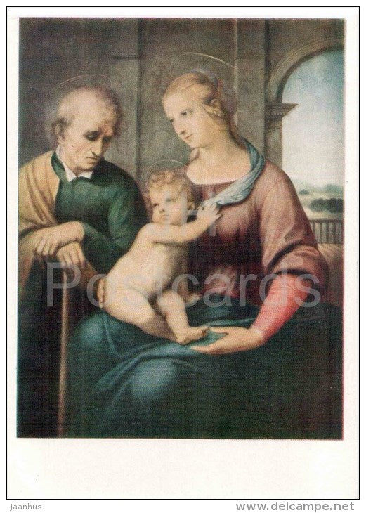 painting by Raphael - Madonna with Beardless Joseph - italian art - unused - JH Postcards