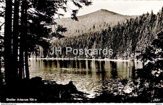 Grosser Arbersee 934 m - Arbergipfel - old postcard - 1956 - Germany - used - JH Postcards