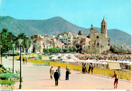 Sitges - Promenade and Point - 658 - Spain - used - JH Postcards