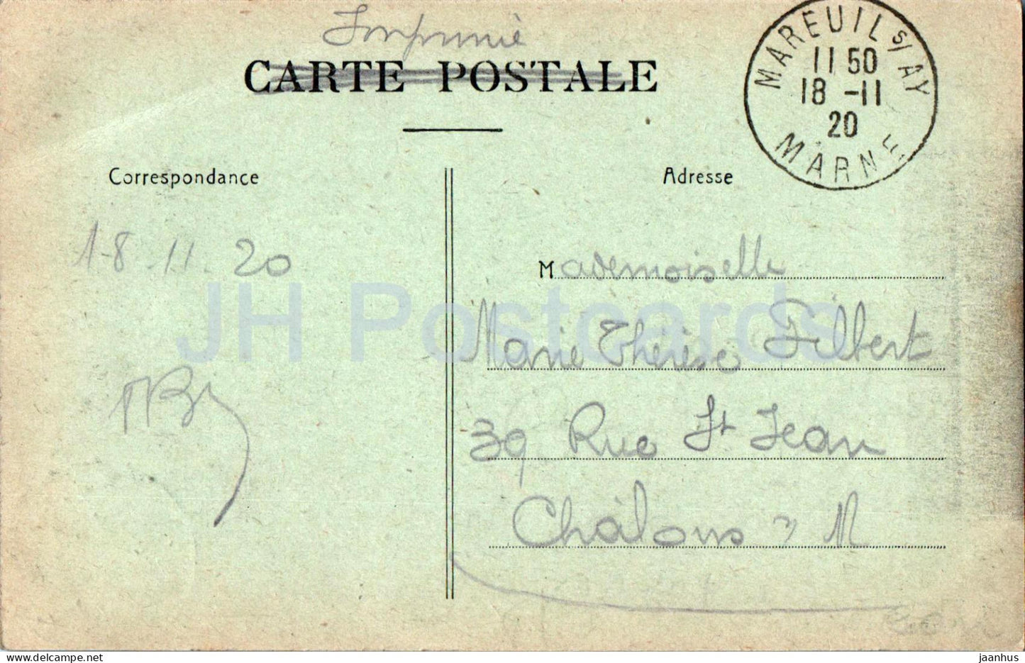 Mareuil sur Ay - Vignoble Les Goisses - carte postale ancienne - 1920 - France - occasion 