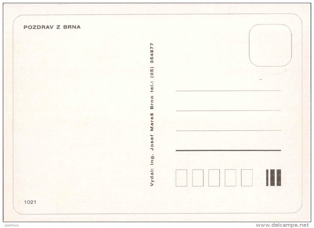 Greetings from Brno - Czech - unused - JH Postcards