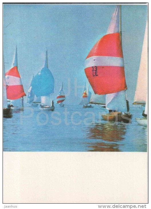 international Dragon class - sailing boat - yacht racing - sport - 1978 - Estonia USSR - unused - JH Postcards