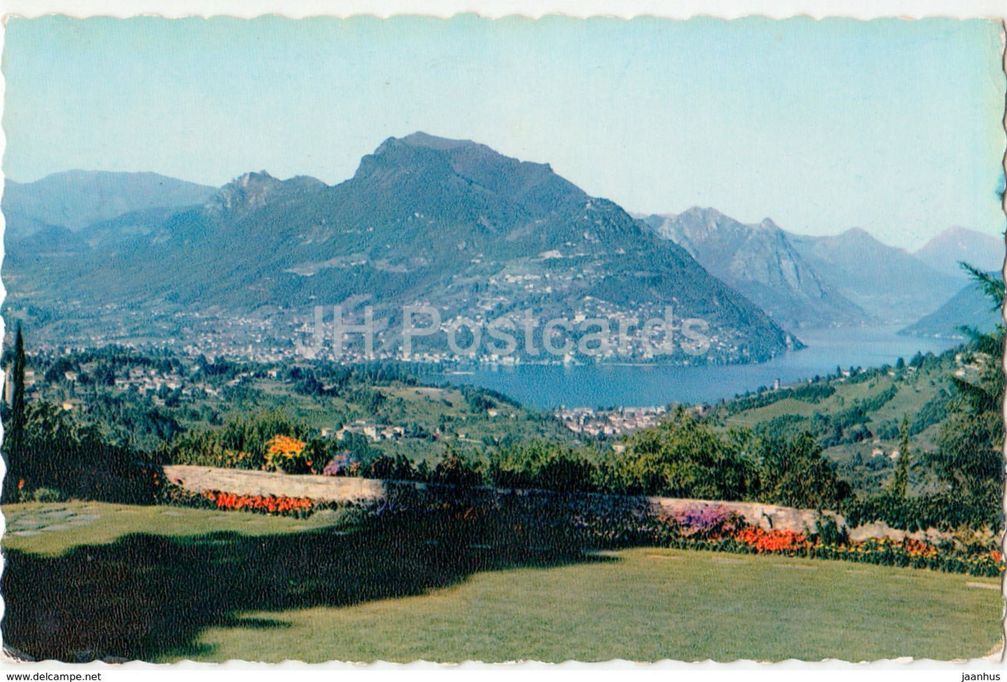Lugano - Monte Bre e Valsolda da Montagnola - 1196 - Switzerland - 1960 - used - JH Postcards