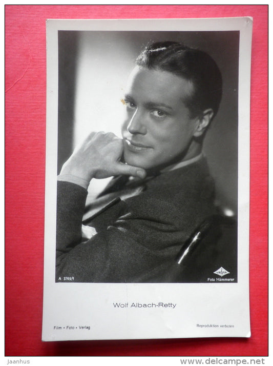 Wolf Albach-Retty - austrian movie actor - film - 3769/1 - Wien Film - old postcard - Germany - unused - JH Postcards