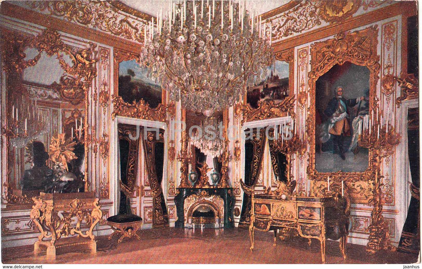 Schloss Herrenchiemsee - Arbeitszimmer - castle - 410 - old postcard - Germany - unused - JH Postcards