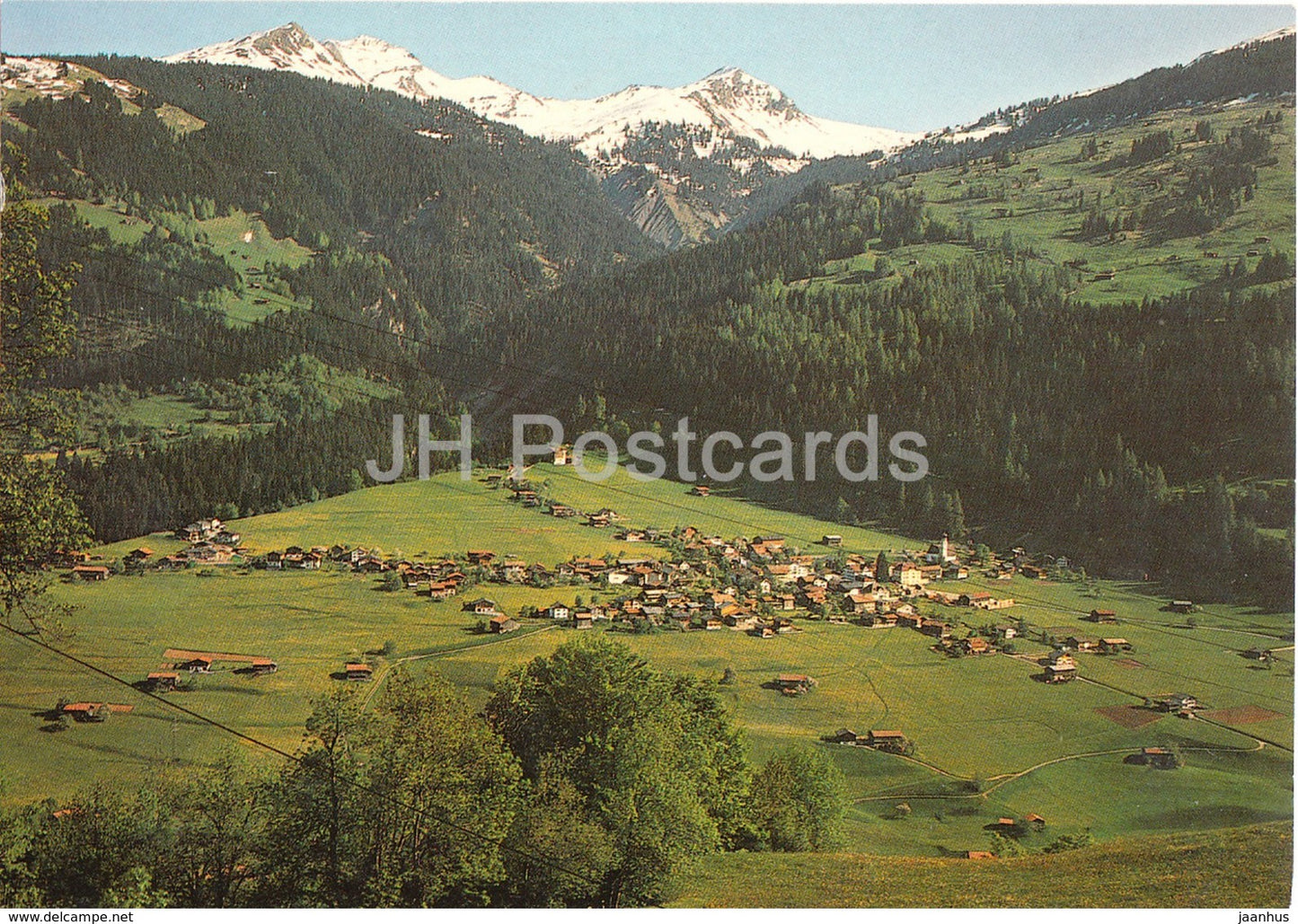 Fideris 900 m gegen die Heuberge - 1986 - Switzerland - used - JH Postcards