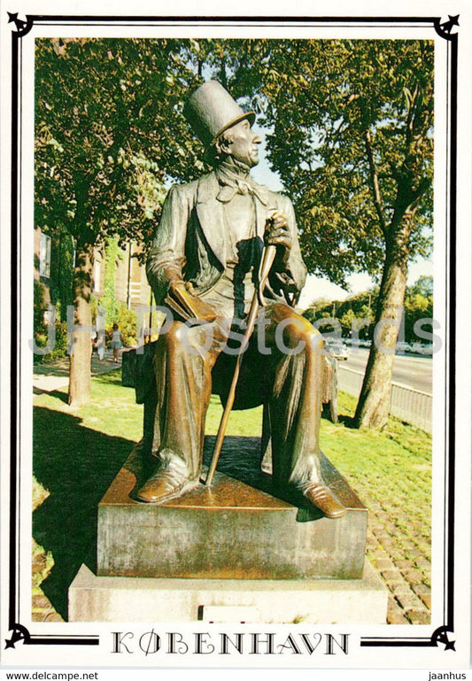 Copenhagen - H C Andersen - monument - Town Hall Square - Denmark - unused - JH Postcards