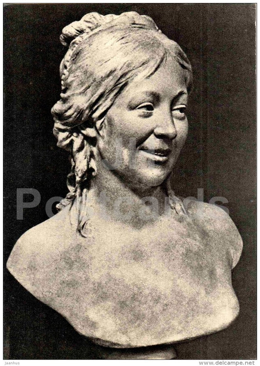 sculpture by Jean-Antoine Houdon - Portrait of a Wife , 1787 - french art - unused - JH Postcards