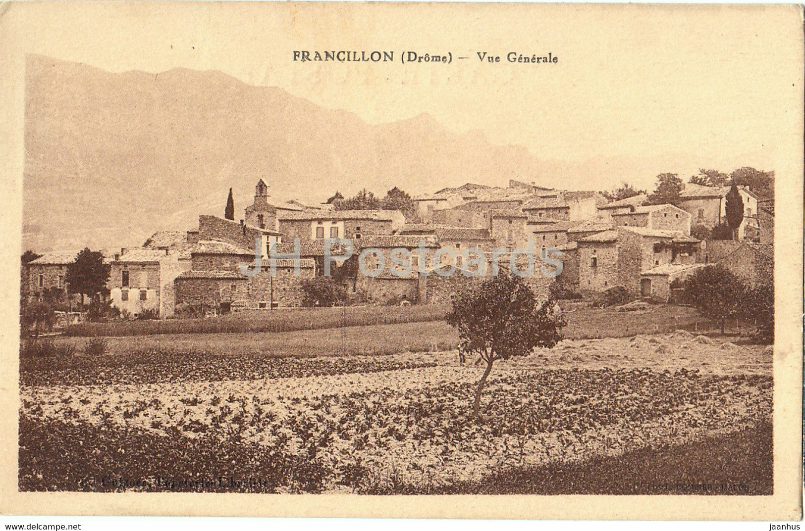 Francillon - Drome - Vue Generale - old postcard  - France - unused - JH Postcards