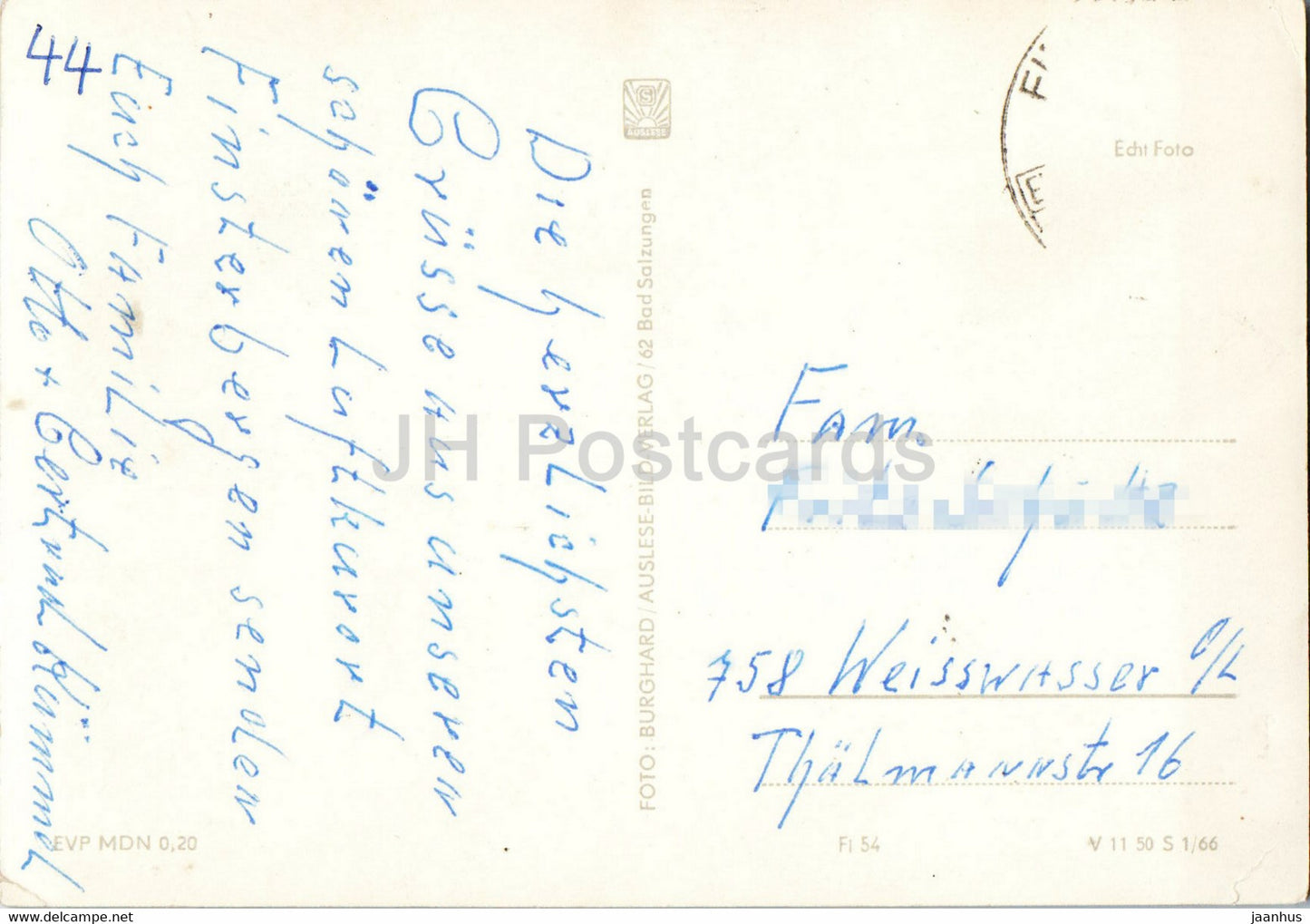 Luftkurort Finsterbergen - Thur Wald - Kurhaus - Konzertplatz - HOG Steigermuhle - cow old postcard - Germany DDR - used