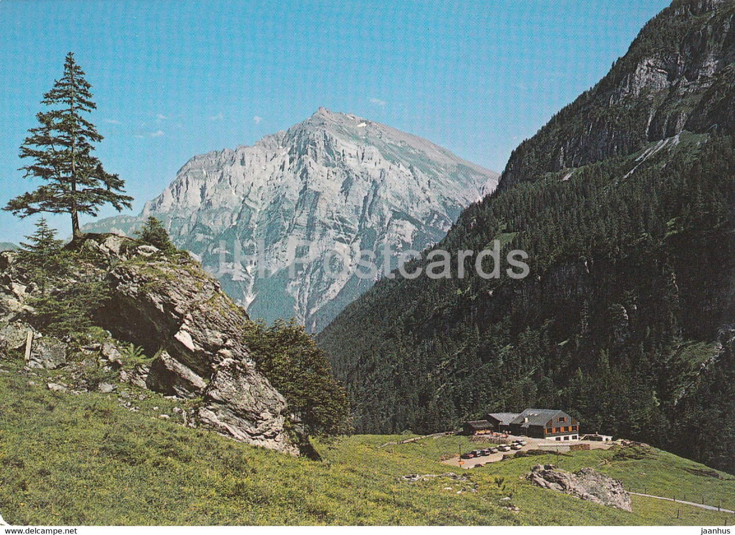 Rest Gigerwald im Calfeisental mit Calanda - 1975 - Switzerland - used - JH Postcards
