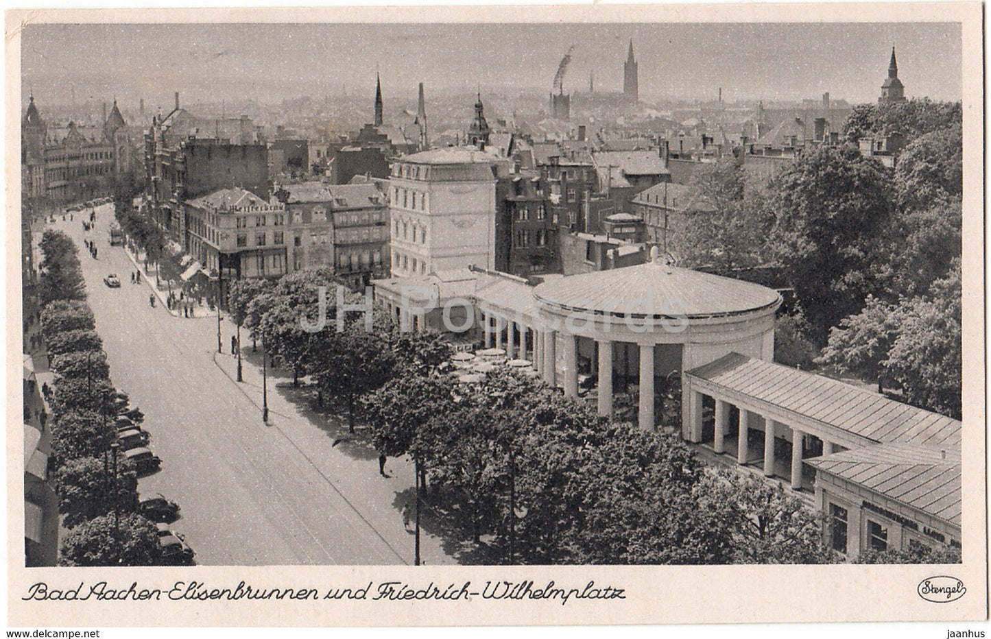 Bad Aachen - Elisenbrunnen und Friedrich Wilhelmplatz - old postcard - 1944 - Germany - used - JH Postcards