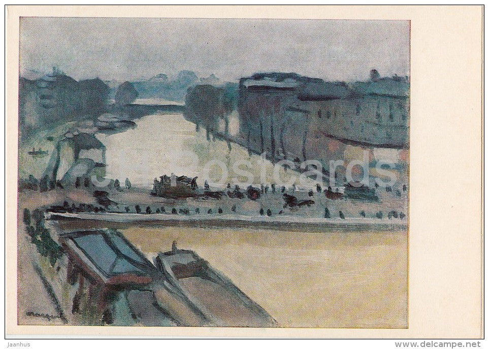 painting by Albert Marquet - Flood in Paris - French art - 1973 - Russia USSR - unused - JH Postcards
