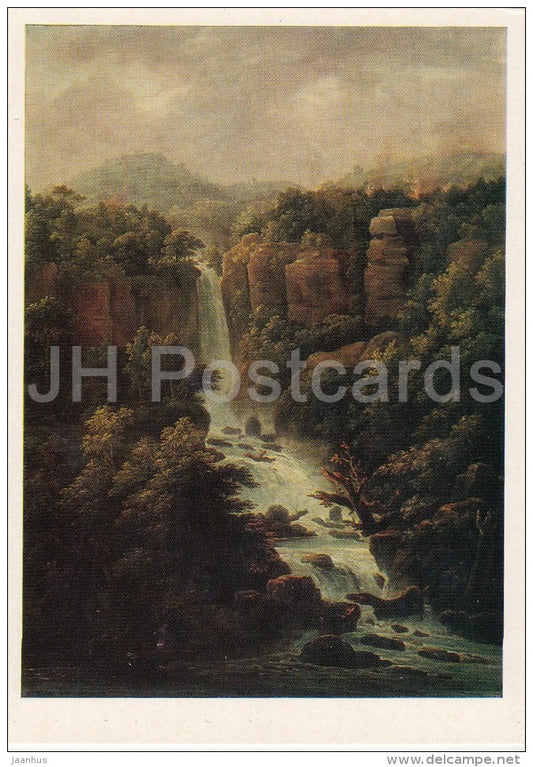 painting by F. Matveyev - Cascades of the Papal Palace near Rome - Russian art - 1976 - Russia USSR - unused - JH Postcards