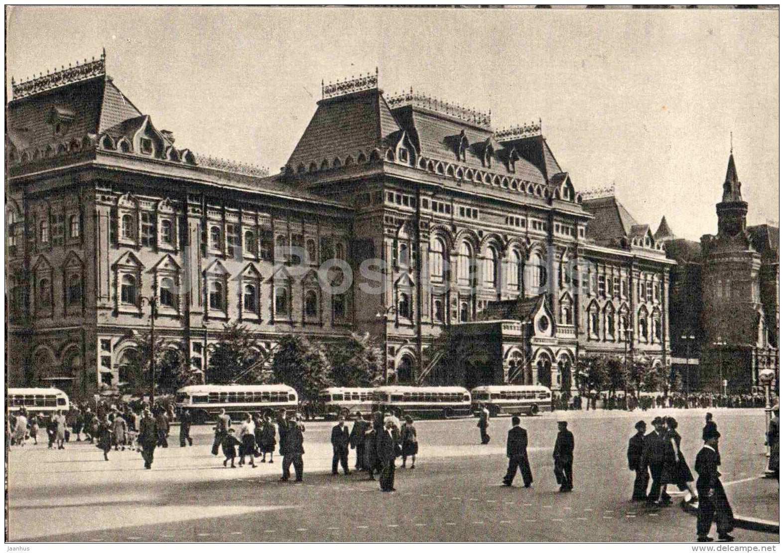 Central Lenin Museum - trolleybus - Moscow - 1957 - Russia USSR - unused - JH Postcards