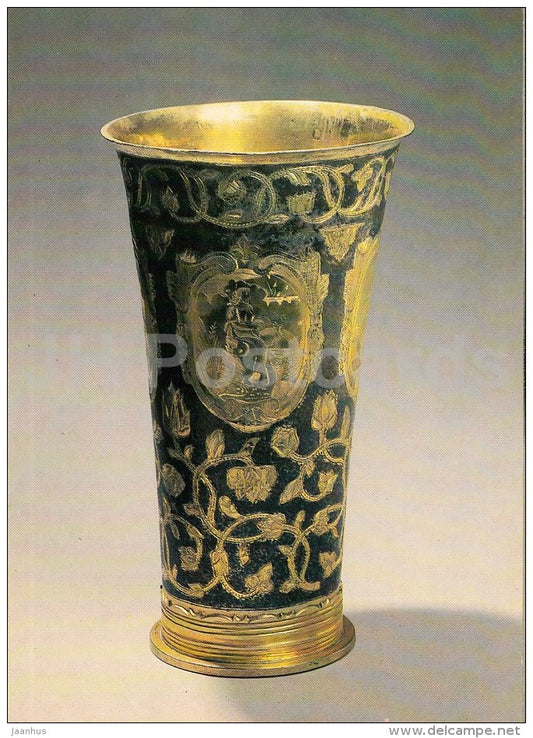 Stopa - cup - silver - Russian Applied Art - 1987 - Russia USSR - unused - JH Postcards