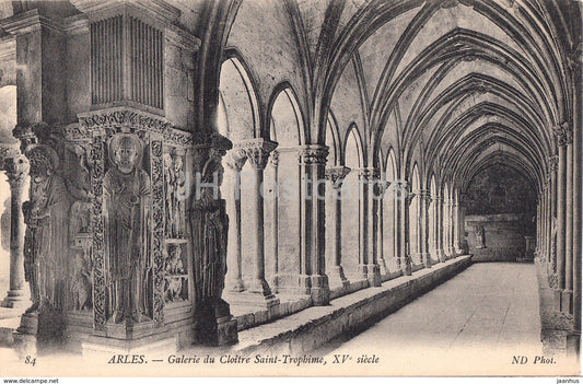 Arles - Galerie du Cloitre Saint Trophime - cloister - 84 - old postcard - France - unused - JH Postcards