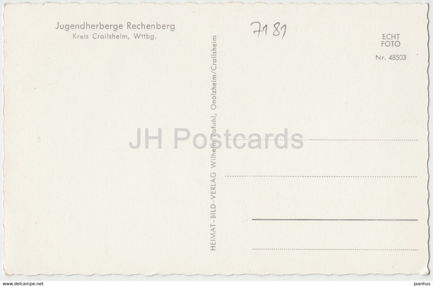 Jugendherberge Rechenberg - Kreis Crailsheim - 48503 - Germany - unused
