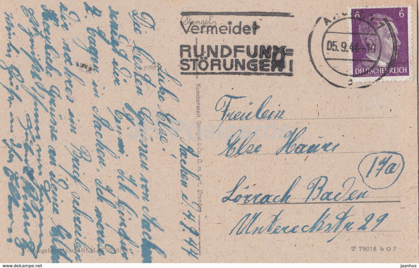 Bad Aachen - Elisenbrunnen und Friedrich Wilhelmplatz - old postcard - 1944 - Germany - used