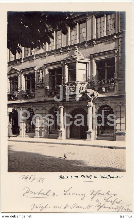 Haus zum Sittich in Schaffhausen - Switzerland - old postcard - unused - JH Postcards