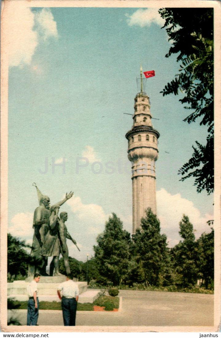Istanbul - Fire Tower of Beyazit - old postcard - Turkey - unused - JH Postcards