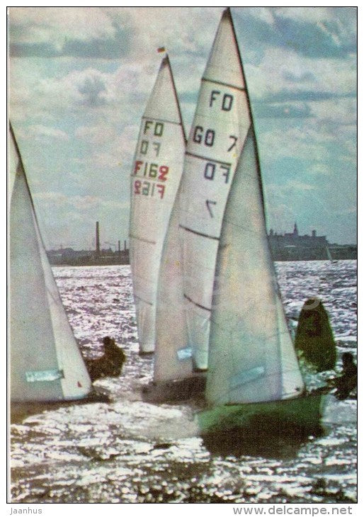 international Flying Dutchman class - dinghy - sailing boat - racing - sport - 1978 - Estonia USSR - unused - JH Postcards