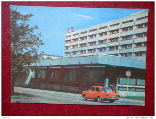 hotel Kungla - cars Moskvich - Tallinn - 1979 - Estonia USSR - unused - JH Postcards