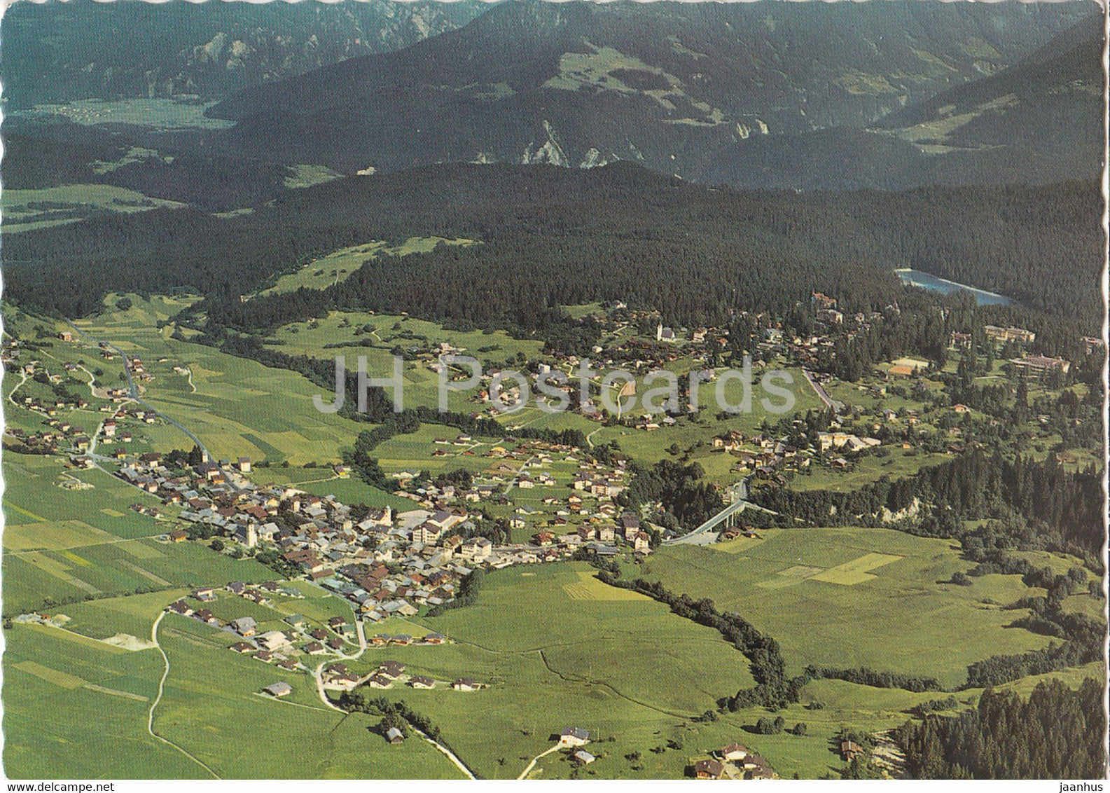 Flims Dorf mit Waldhaus und Caumasee - 2167 - 1979 - Switzerland - used - JH Postcards